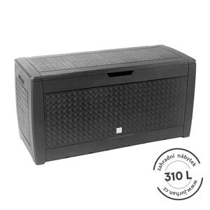 Odkladací box Matuba antracitový 310L 119x48x60cm
