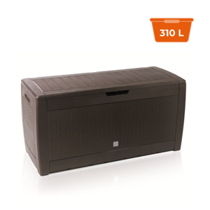 Odkladací box RATO, 310l, 119x48x60cm, hnědá