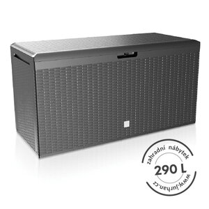 Odkládací box BOXE RATO PLUS antracit 290L - 114 x 47 x 60 cm