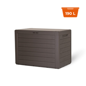 Úložný box WOODEBOX, 190L, 78x44x55cm, tmavě hnědá