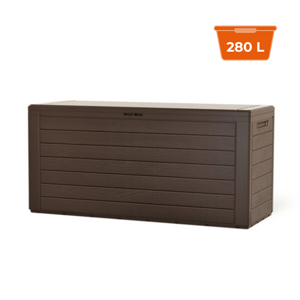 Úložný box WOODEBOX, 280L, 120x46x57cm, tmavě hnědá