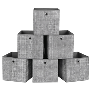 Úložné boxy GARY 6ks, 30x30x30cm, šedá 