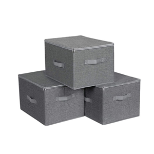 Úložné boxy ELVIS, 3ks, 40x30x25cm, šedá