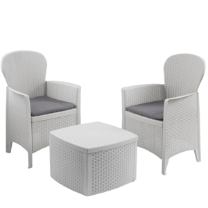 Zahradní set TREE, 3-dílný, bílá