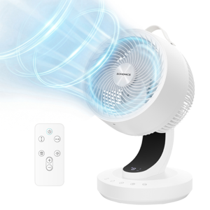 Cirkulační ventilátor FLOW s dálkovým ovládáním, bílý