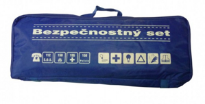 Bezpečnostní set povinné výbavy automobilu modrý