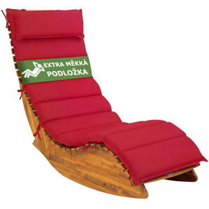 Podložka na saunové lehátko BALI, 58x7x177cmcm, červená