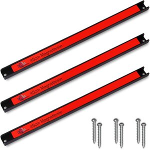 Magnetická lišta HOLDER, 3ks, 45cm, červená/černá