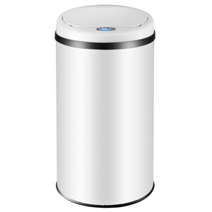 Bezdotykový odpadkový koš – automatické otevírání –  56 litrů bílý