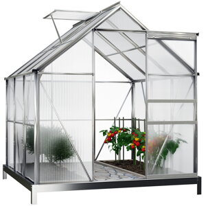 Zahradní skleník Aluminium M3 - 190 x 195 x 195 cm se základnou
