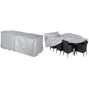 Ochranný obal pro zahradní sedací sestavu 8 židlí + 1 stůl - 308 x 138 x 89 - bílý