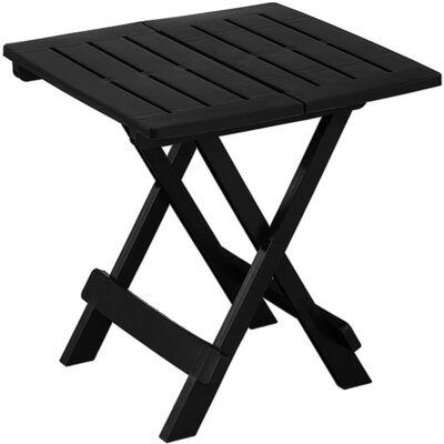 Sklápěcí stolek z umělé hmoty, kempinkový stolek Garten 45x43x50cm černý