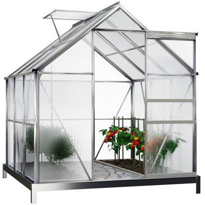 Zahradní skleník Aluminium M3 - 190 x 195 x 180 cm se základnou