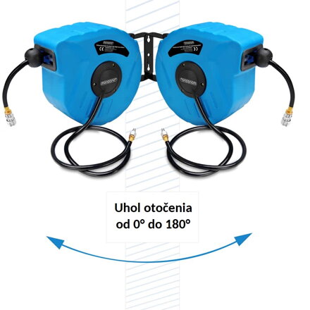 Navíjecí vzduchová hadice 10 m rychlospojka 1/4"