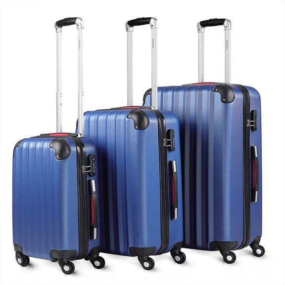 Sada kufrů Baseline s tvrdým obalem, ABS, modrá 36l, 60l, 89l