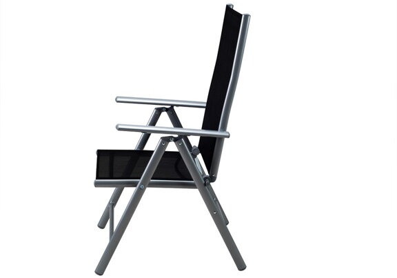 Hliníková židle Miláno, stříbrná