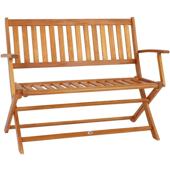 Zahradní lavice z eukalyptového dřeva 120x55x90 cm – certifikát FSC®