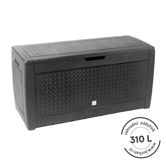 Odkladací box Matuba antracitový 310L 119x48x60cm