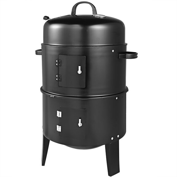 BBQ Smoker kulatý gril - udírna - grilovací pec 75 x 40 cm