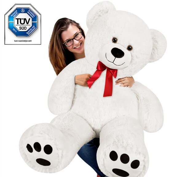 Velký bílý plyšový medvěd 140 cm - XXL