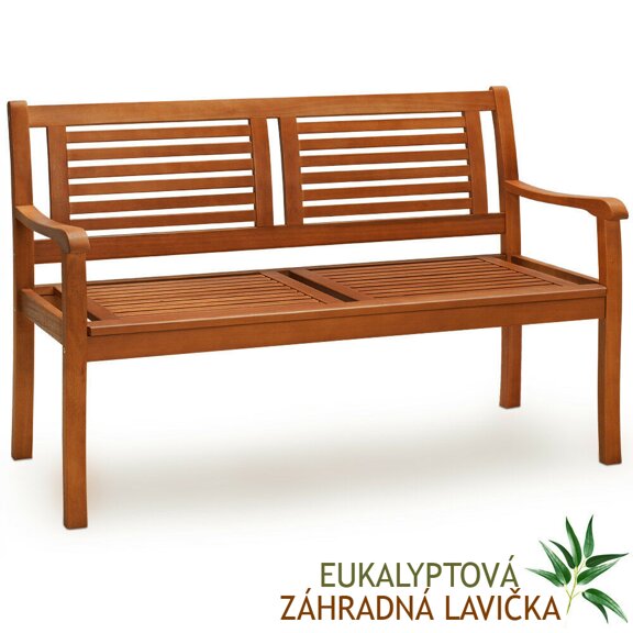Zahradní lavice z eukalyptového dřeva - certifikát FSC®