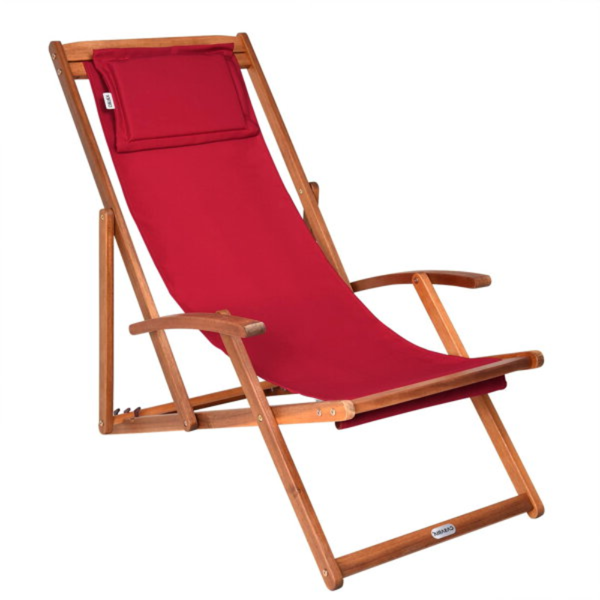 Zahradní lehátko SIENA, 65x87x102cm, červená