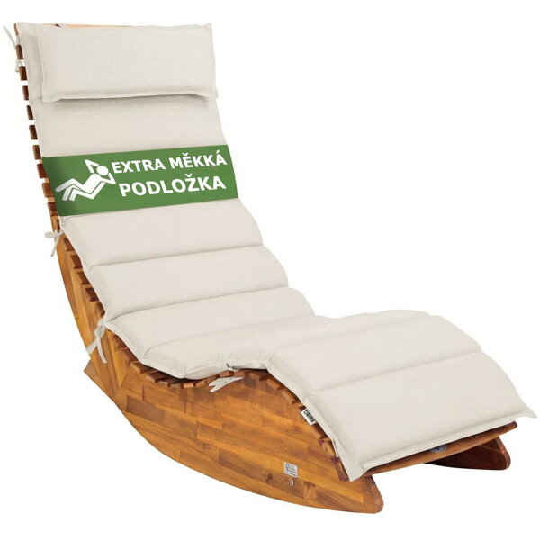 Podložka na saunové lehátko BALI, 58x7x177cmcm, béžová