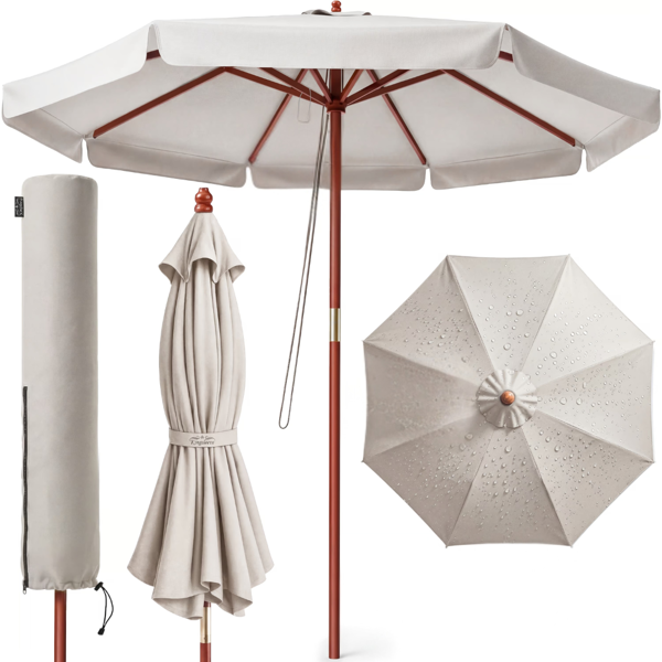 Slunečník MALAGA, Ø330cm, béžová