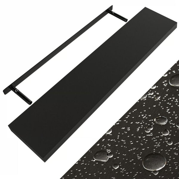 Nástěnná police FIGO + konzole, 110cm, černá