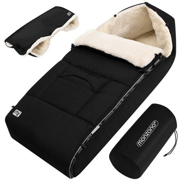 Dětský fusak Premium černý 90x60cm, včetně tašky a rukávníku