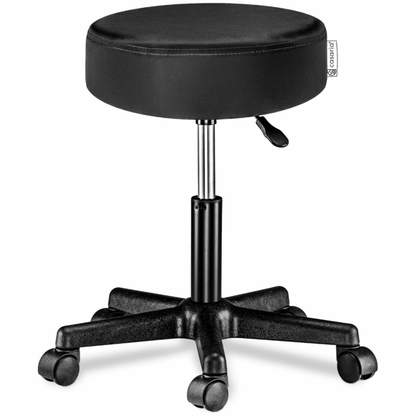 Taburetka na kolečkách BONY, Ø35cm, černá