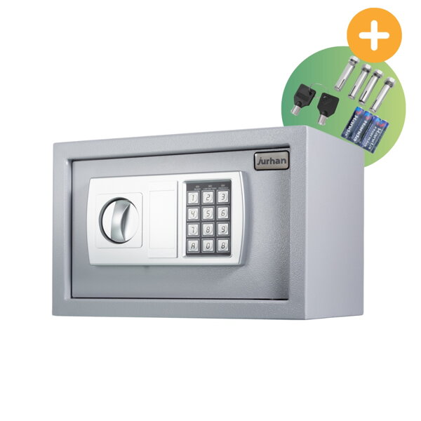 Elektrický nábytkový trezor SAFETY, 31 x 20 x 20cm, stříbrná