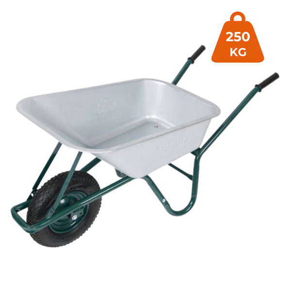 Kolečko GREEN BARRY pozinkovaný, max. 1 kapacita 100l/250kg, stříbrná/černá