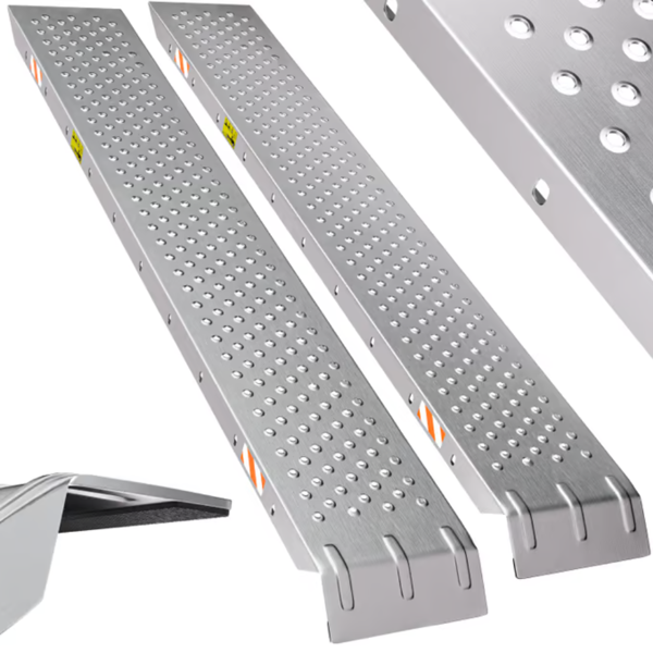 Nájezdové rampy na auto MARA, sada 2 ks, 400kg, 150cm, 2ks, stříbrná