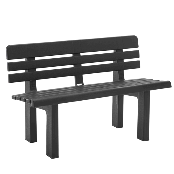 Záhradní lavice GENZIANA, 110x52x71cm, antracitová