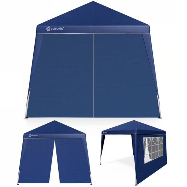 Párty stan / pavilon CAPRI PLUS se 2 bočními stěnami, 3×3 m, modrá