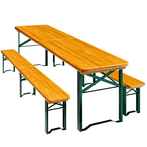 Pivní set MAXI sklápěcí, 220cm, přírodní hnědá