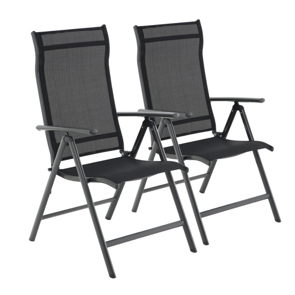 Zahradní židle RIVIERA, set 2 ks, černá