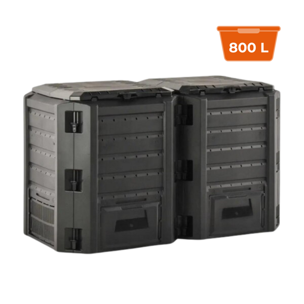Zahradní kompostér COMPOGREEN, 800l, černá