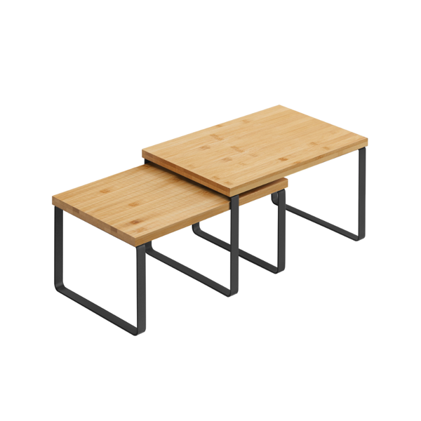 Sada bambusových organizérů CEZAR, 2ks, hnědá/černá