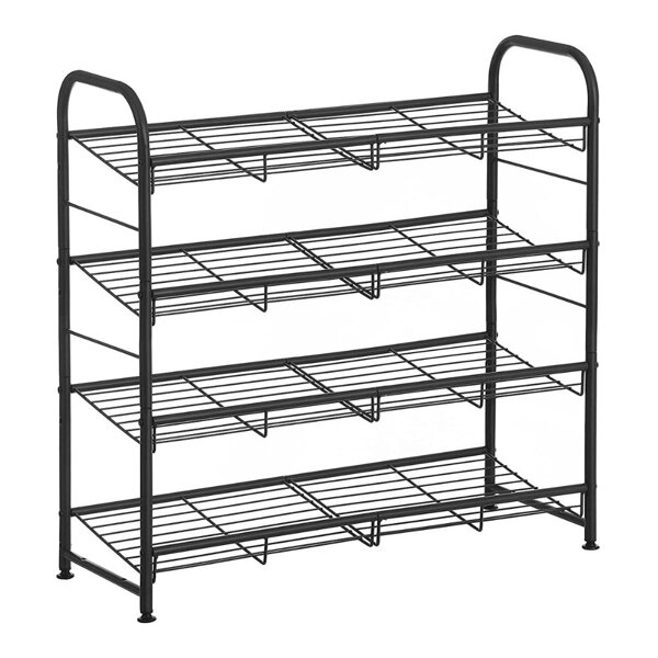 Botník IRON, 4 police, 68,5x27,5x65 cm, černá