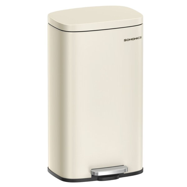 Odpadkový koš s pomalým zavíráním SLOW, 30l, béžová