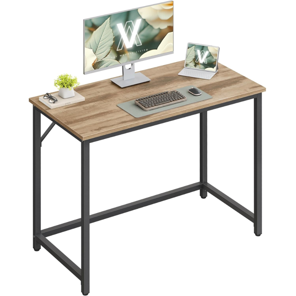 Kancelářský stůl DAVE, 100x50x75 cm, camel hnědá/černá