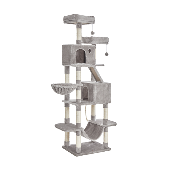 Kočičí strom PANTHER, 60x50x206cm, šedá